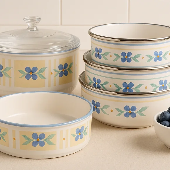 🌼 Pfaltzgraff Summer Breeze 2 Qt Covered Casserole – Vintage Stoneware Charm - Picture 10 of 11